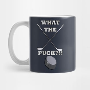 Hockey Gifts for Player & Fans Funny Quote What The Puck Ice Hockey Mug